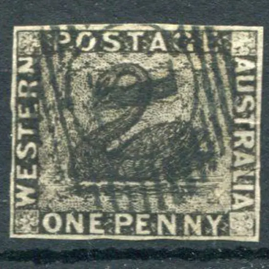 1854 1d black with neat even clear margins. F/U ...