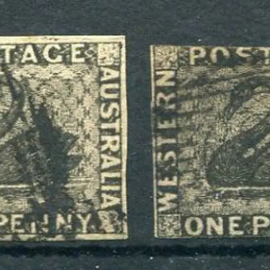 1854 1d blacks x 4 with 2 almost 4 margin ...