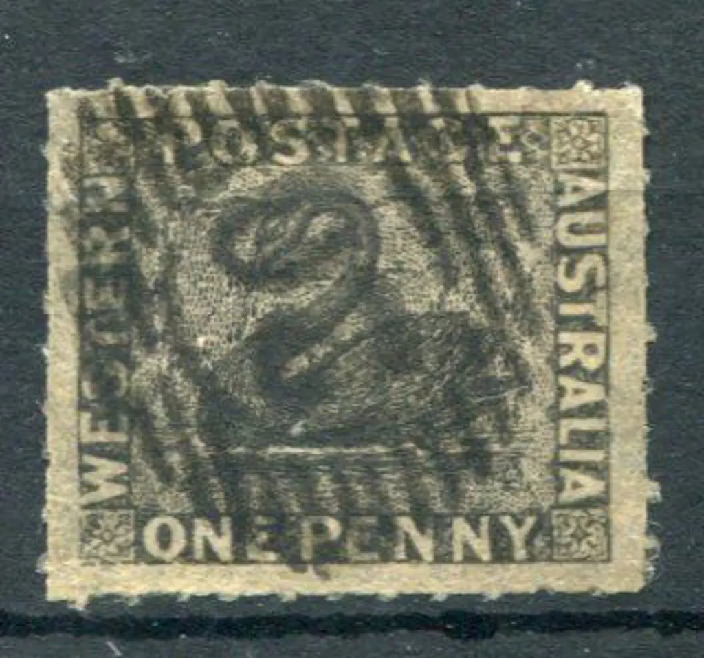 1854 1d black with large margins all round & ... Image 1++