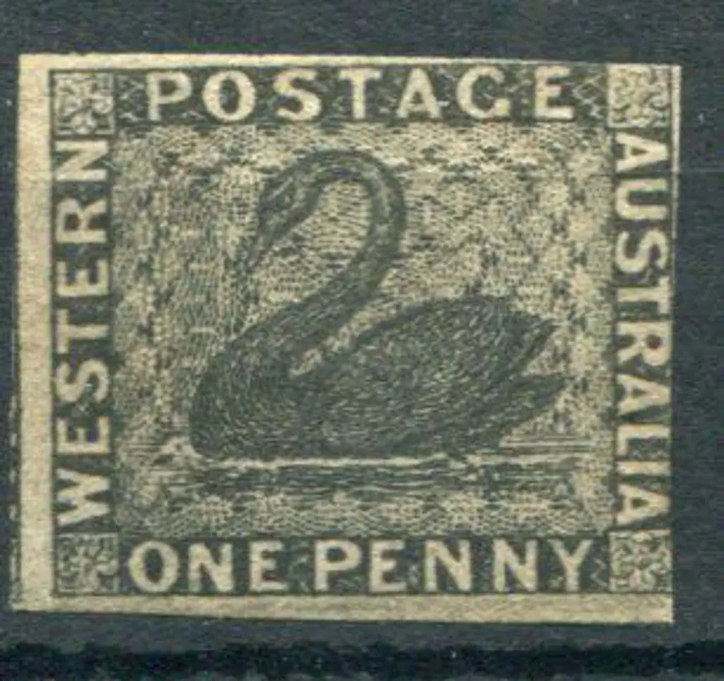 1854 1d black with generous margins at left & ... Image 1++