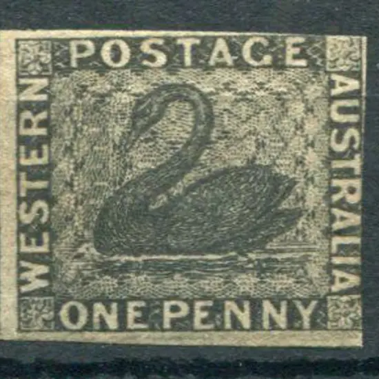 1854 1d black with generous margins at left & ...