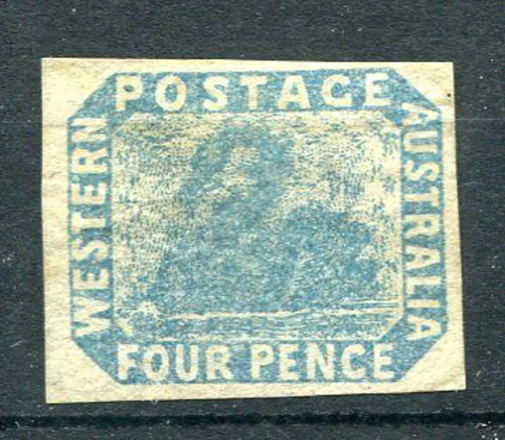 1854 4d pale blue with 4 clear even margins. MNG ... Image 1++