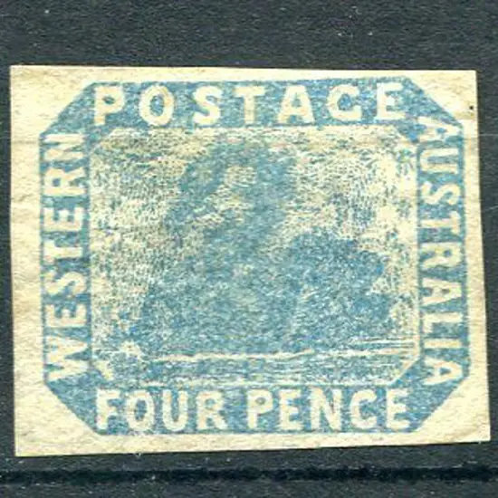 1854 4d pale blue with 4 clear even margins. MNG ...