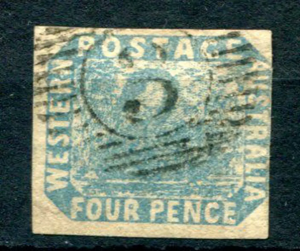 1854 4d blue with large neat margins. Right margin ... Image 1++