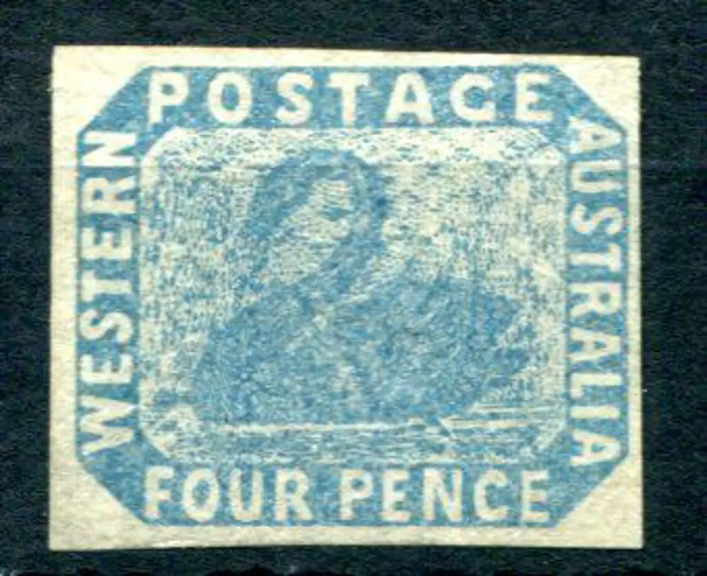 1854 4d blue with 4 fine margins & superb rich ... Image 1++