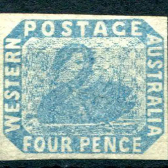 1854 4d blue with 4 fine margins & superb rich ...