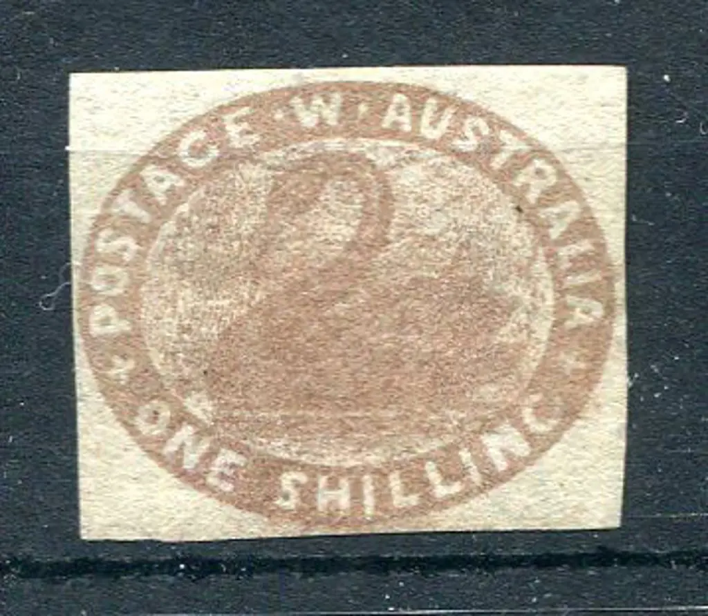 1855 1/- pale brown with 4 close but clear ... Image 1++