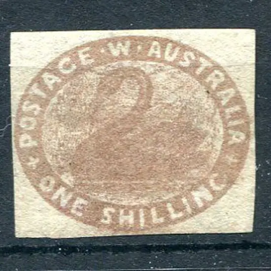 1855 1/- pale brown with 4 close but clear ...