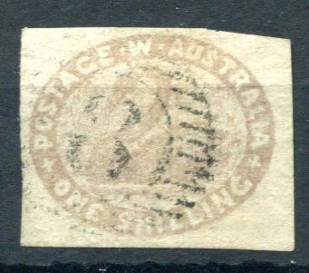 1855 1/- pale brown with 4 margins well clear of ... Image 1++
