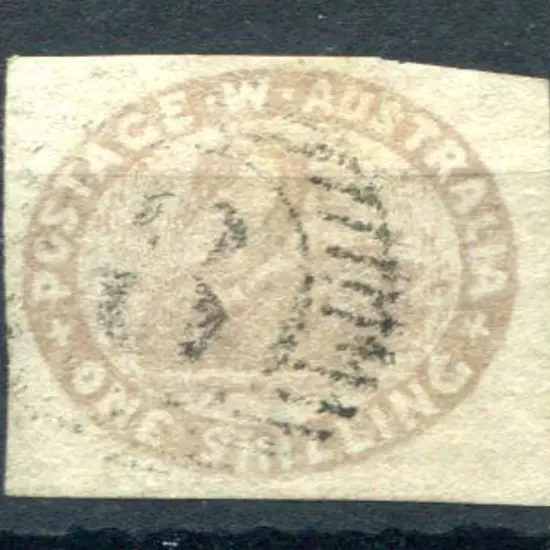 1855 1/- pale brown with 4 margins well clear of ...