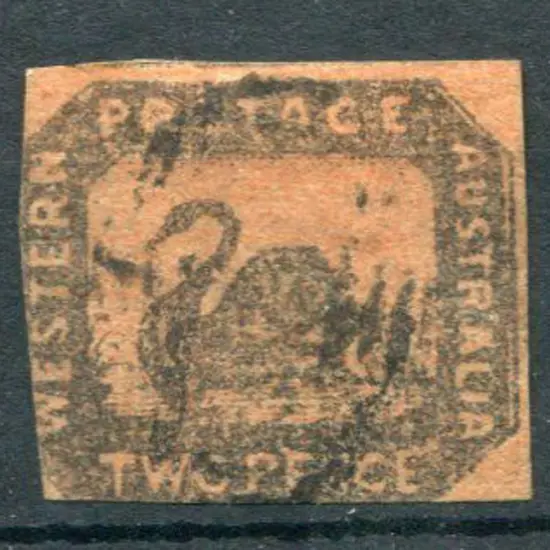 1857 2d brown-black on red with good to large ...