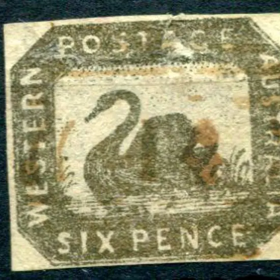 1857 6d golden-bronze Hillman with close but clear ...