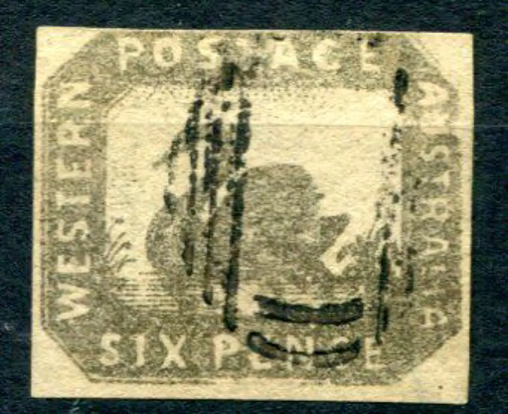 1857 6d black-bronze with 3 margins well clear of ... Image 1++