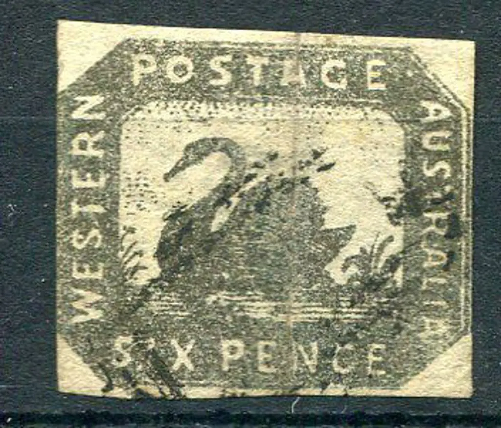 1857 6d black-bronze with 4 close to touching ... Image 1++