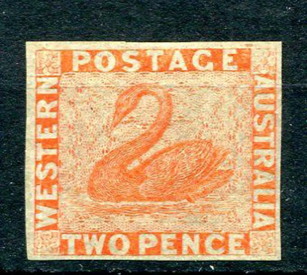 1860 2d orange-vermilion with 4 even & clear ... Image 1++