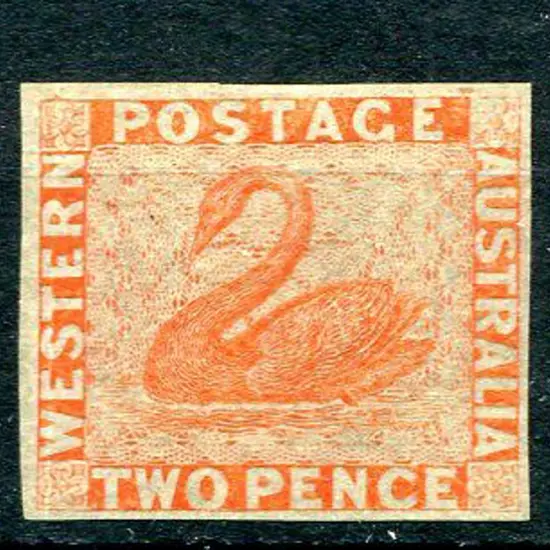 1860 2d orange-vermilion with 4 even & clear ...