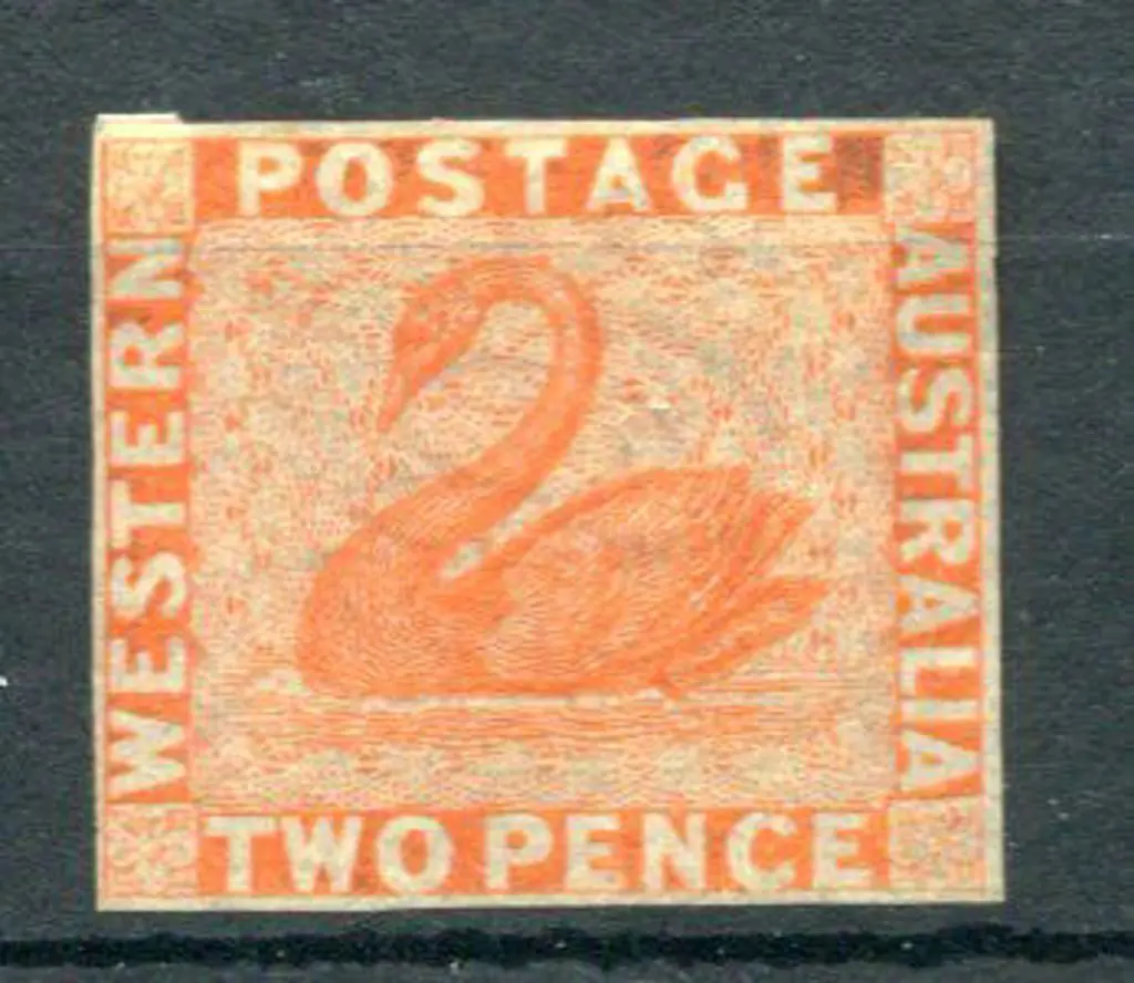 1860 2d orange-vermilion with upright wmk. 4 close ... Image 1++