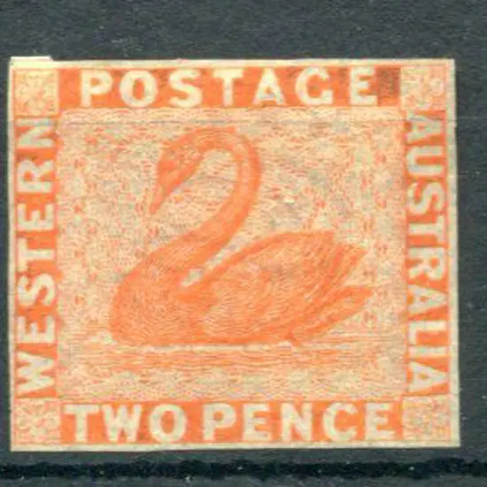 1860 2d orange-vermilion with upright wmk. 4 close ...