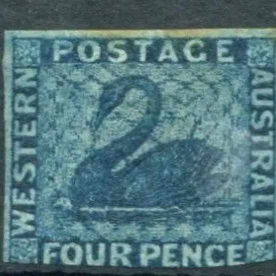 1860 4d deep blue with upright inverted wmk. 3 ...
