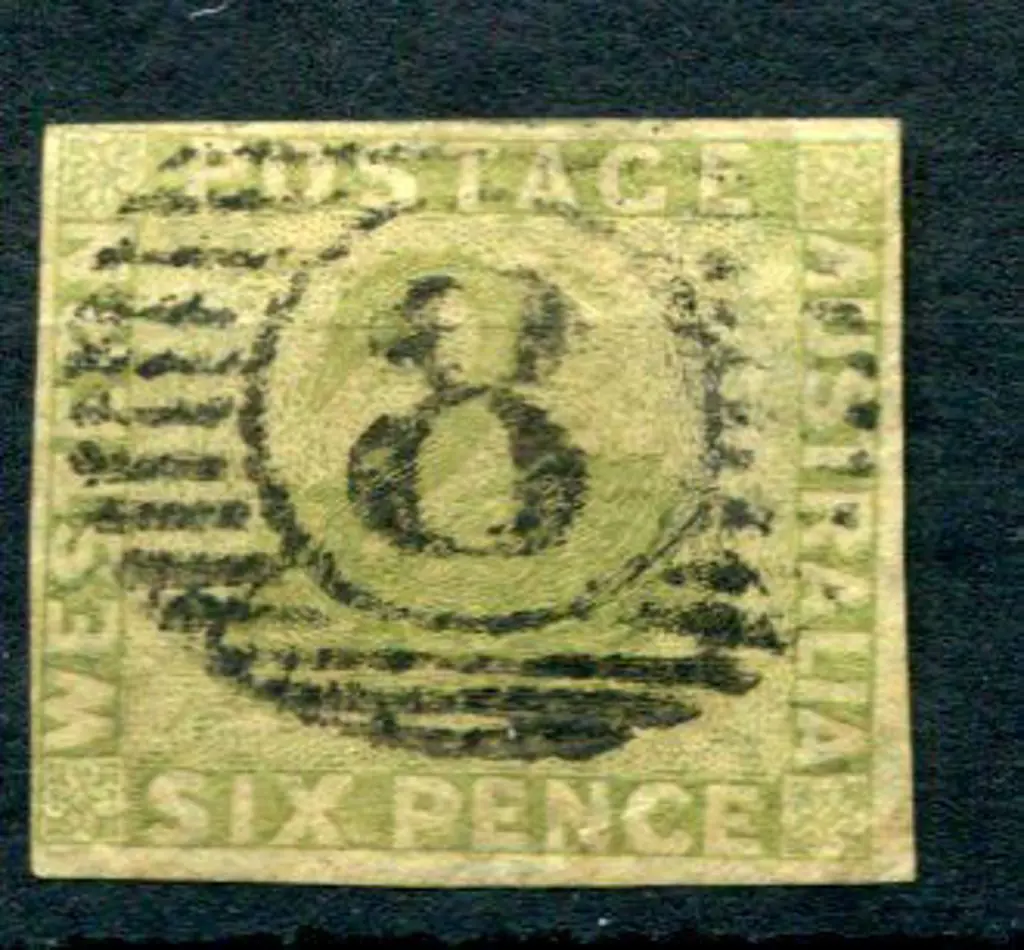 1861 6d sage-green with 4 even margin. Superb used ... Image 1++