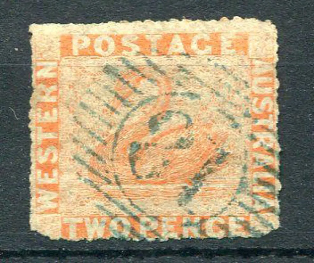 1860 2d pale orange rouletted all 4 sides. F/U ... Image 1++