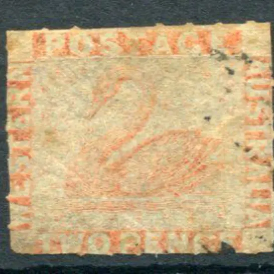 1860 2d pale orange rouletted on all sides. Used ...