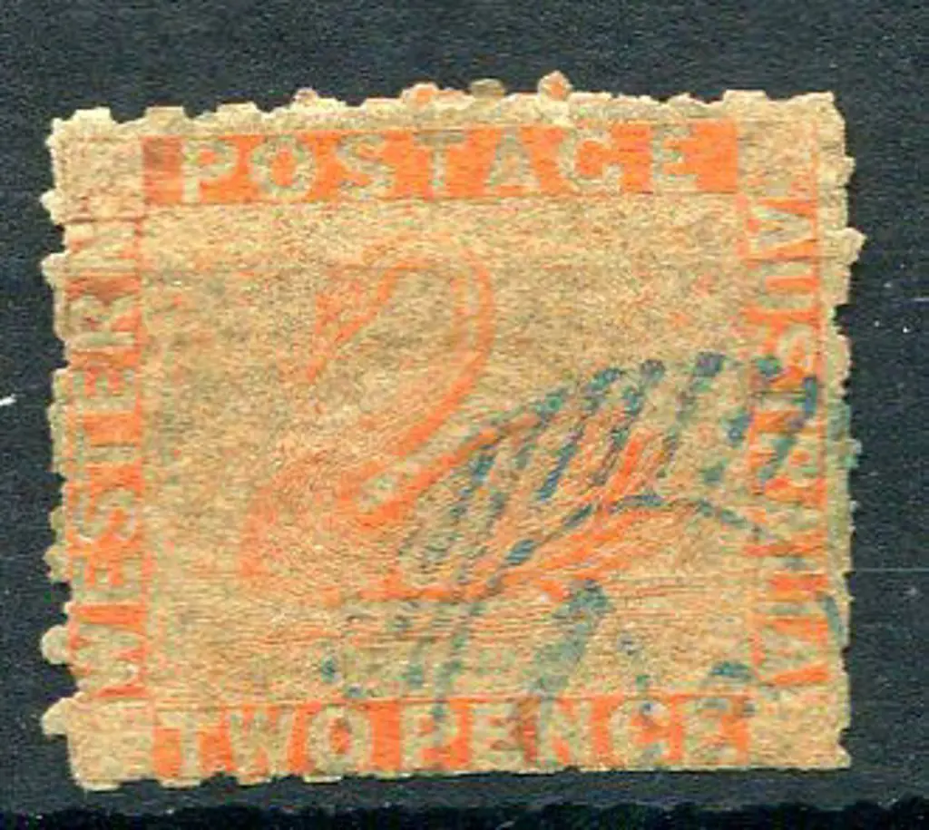 1860 2d orange-vermilion rouletted on 4 sides & ... Image 1++
