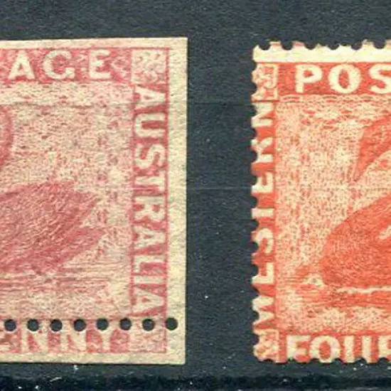 1861 1d rose, perf 14 MLH with left & lower frames ...