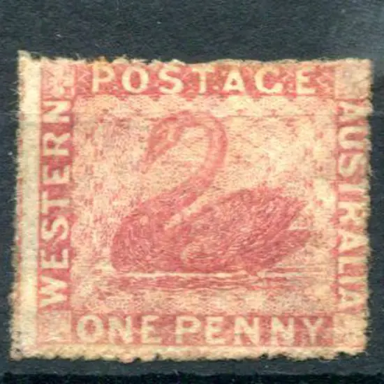 1861 1/- carmine-rose, perf 14-16 very rough. MH ...