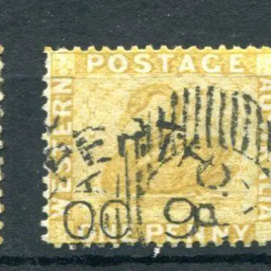 1864 & 1876 CR/CC wmk 1d swans with "double-tail" ...