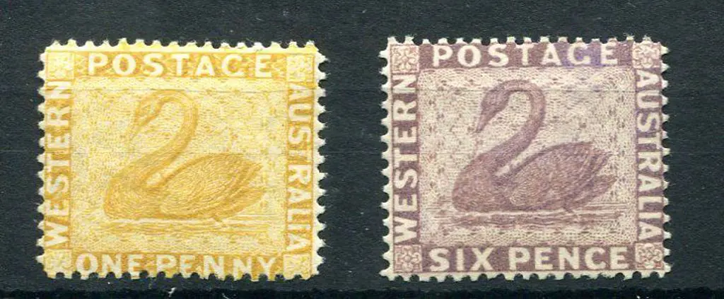 1882 1d yellow-ochre with crown to right of CA ... Image 1++
