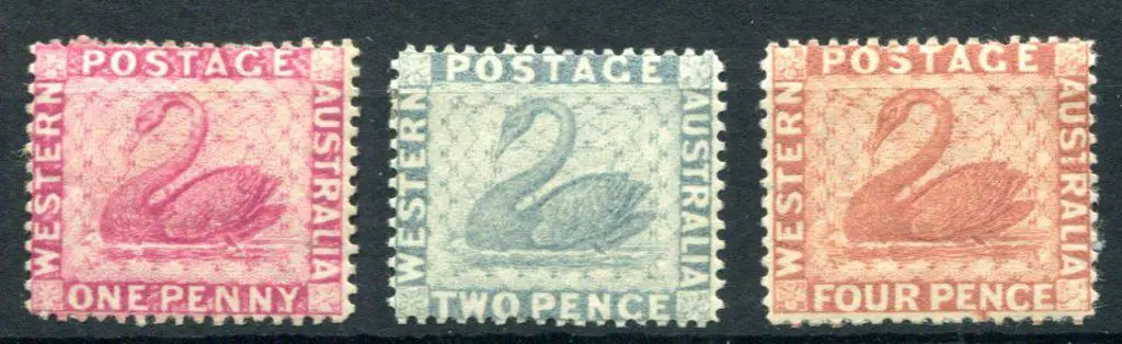 1888 CR/CA wmk, perf. 14 set of 3 with 1d ... Image 1++