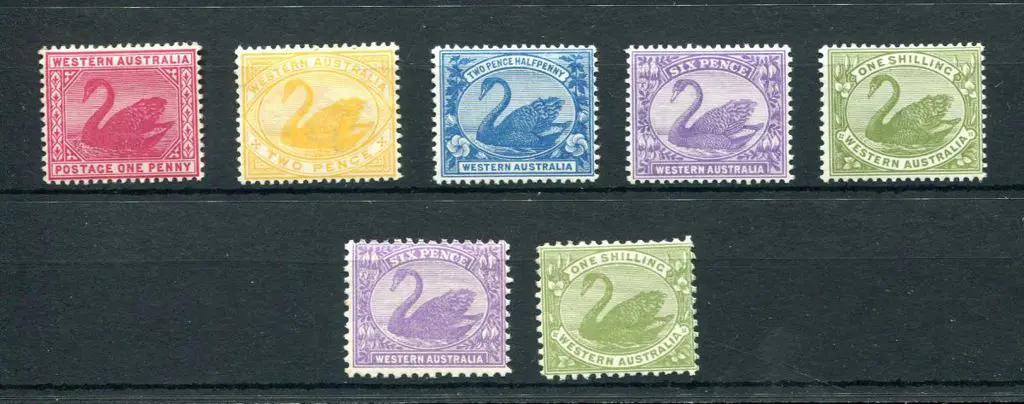1898/1907 W Crown A wmk set of 5 mixed MH to MVLH ... Image 1++