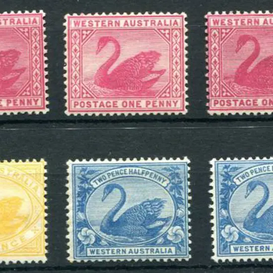1898 Swan oddments noting 1d carmine MH & MUH (SG ...