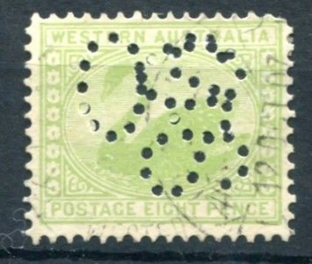 1903 8d apple-green, V/Crown wmk with double "OS" ... Image 1++