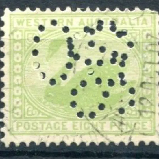 1903 8d apple-green, V/Crown wmk with double "OS" ...