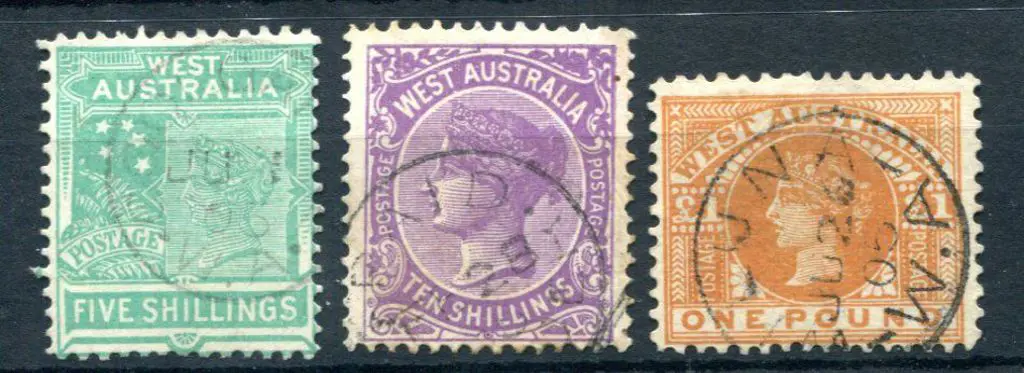 1902/11 V/Crown wmk high val trio with 5/- ... Image 1++