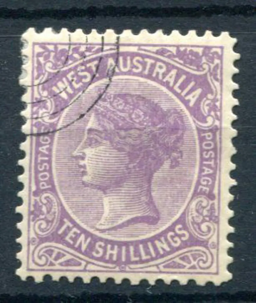 1902/11 10/- mauve, V over crown wmk CTO with 4 ... Image 1++