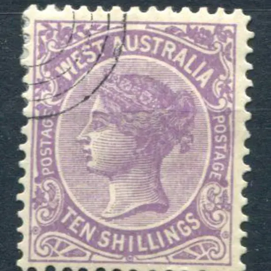 1902/11 10/- mauve, V over crown wmk CTO with 4 ...
