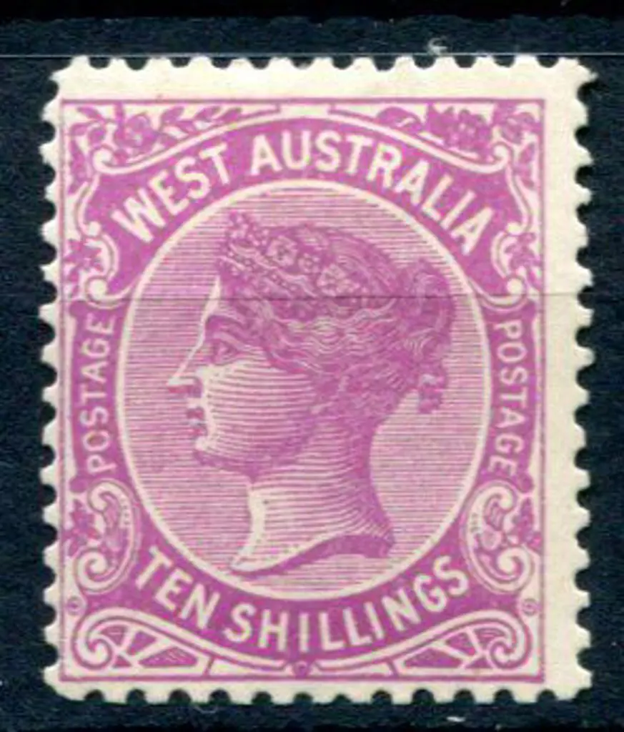1902/11 10/- bright purple QV. Fresh MLH/MH. ACSC ... Image 1++