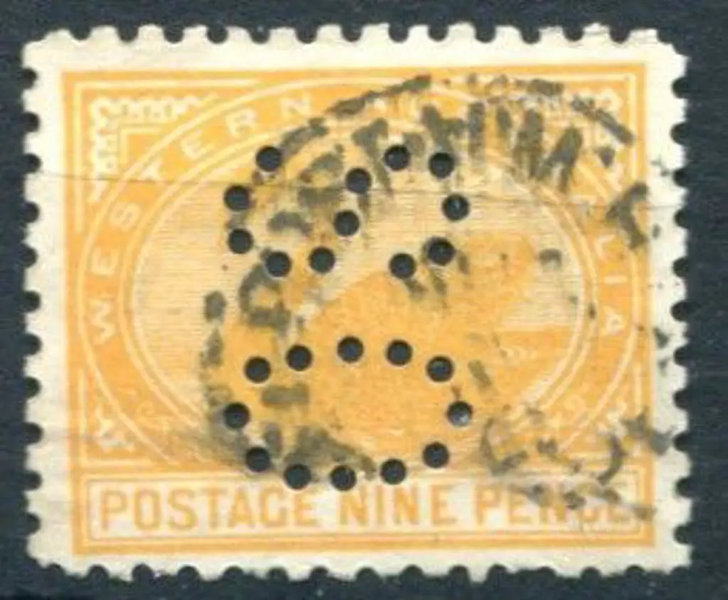 1905 9d orange, perf. 11 perfined "OS". Used SG ... Image 1++