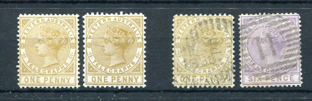 Telegraph Stamp 1879 1d bistre Telegraph stamps in ... Image 1++