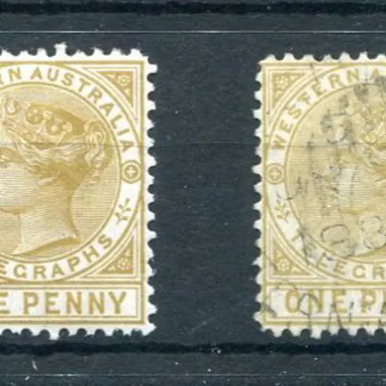 Telegraph Stamp 1879 1d bistre Telegraph stamps in ...