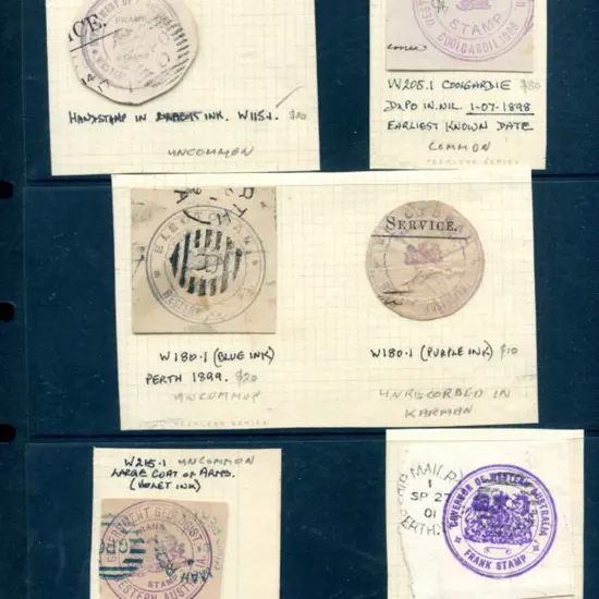 Department of Agriculture W 115.1 purple ink on ...