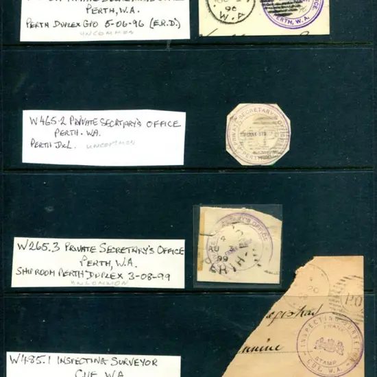 Private Secretary's Office W 465.1 in purple ink ...