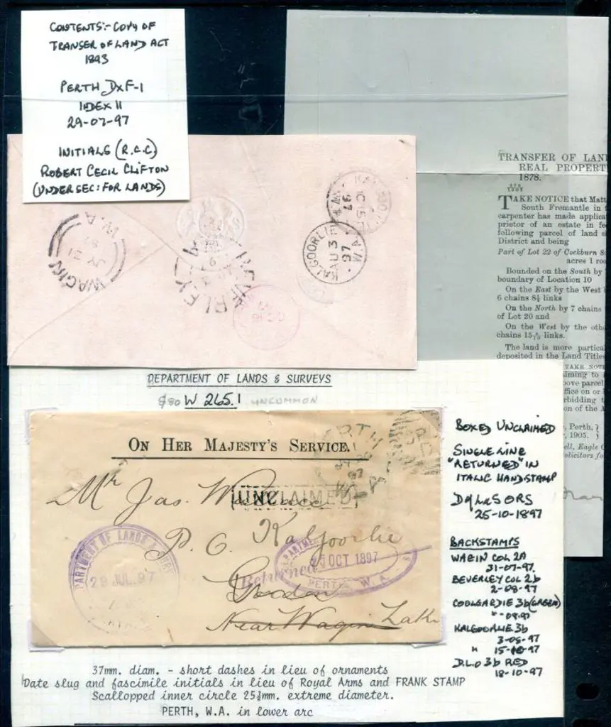 Department of Lands & Surveys W 265.1 on printed ... Image 1++