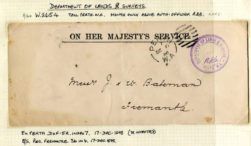 Department of Lands & Surveys W 265.4 on large ... Image 1++