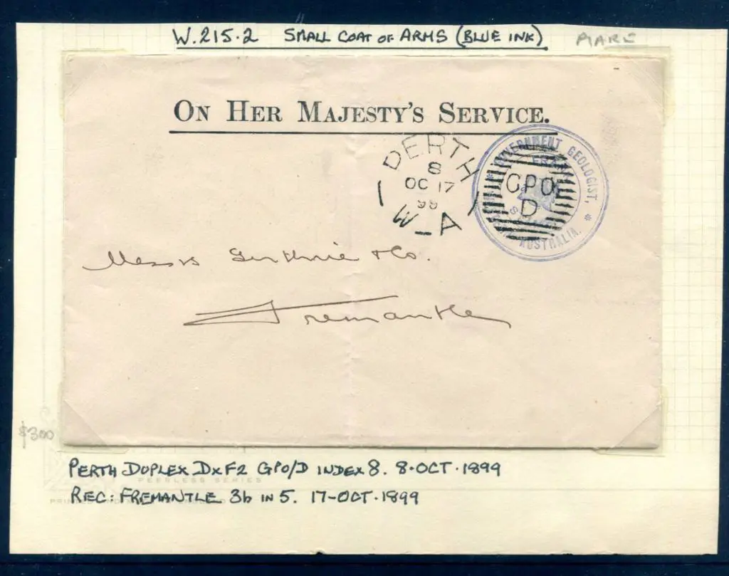 Government Geologist W 215.2 in blue ink on ... Image 1++