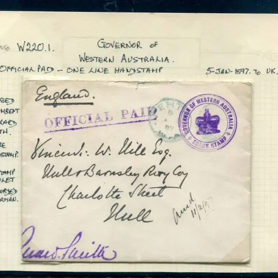 Governor of Western Australia W 220.1 in violet ...