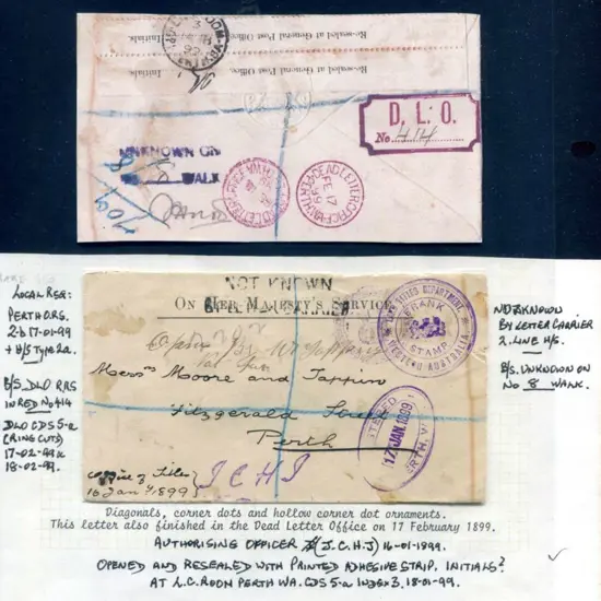 Land Titles Department W 260.2 frank stamp with ...